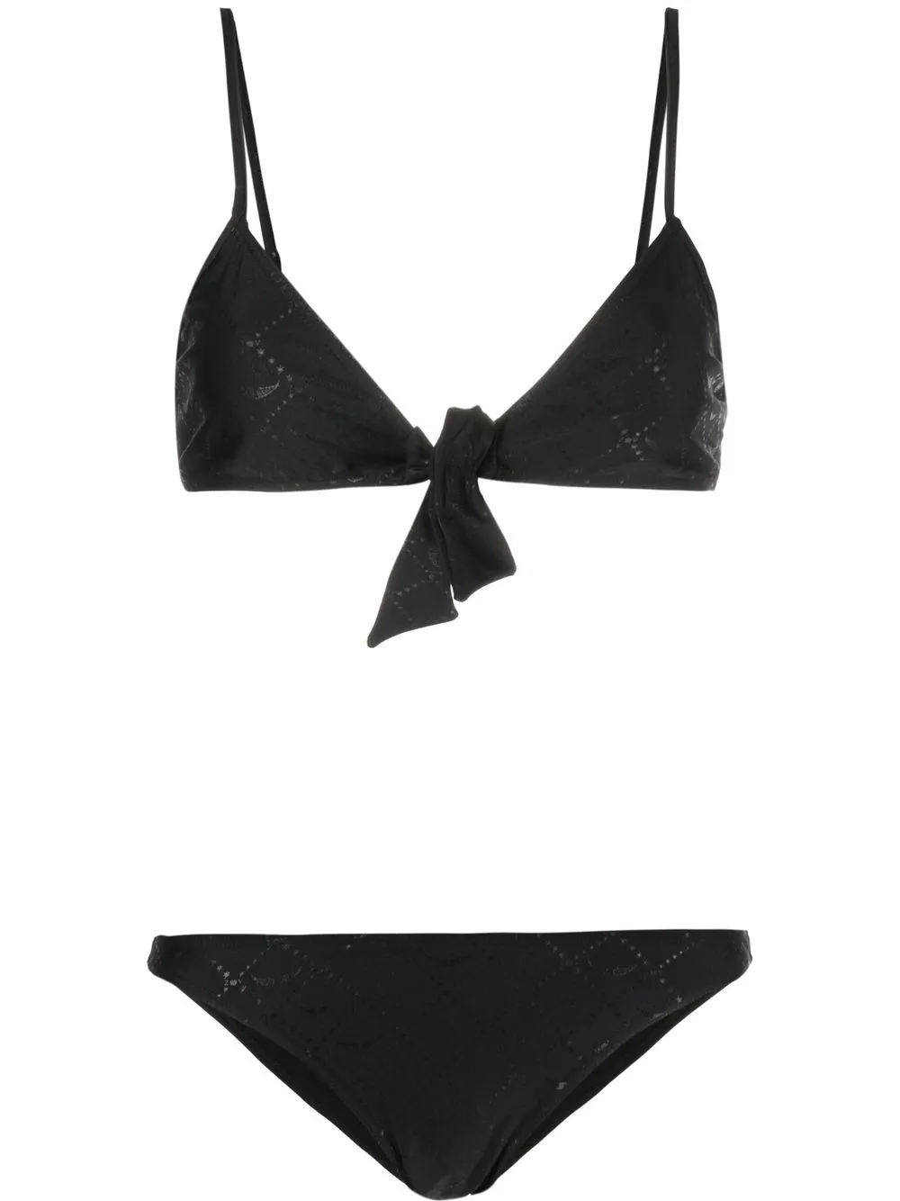 

Zadig&Voltaire bikini triangular con lazo en el frente - Negro