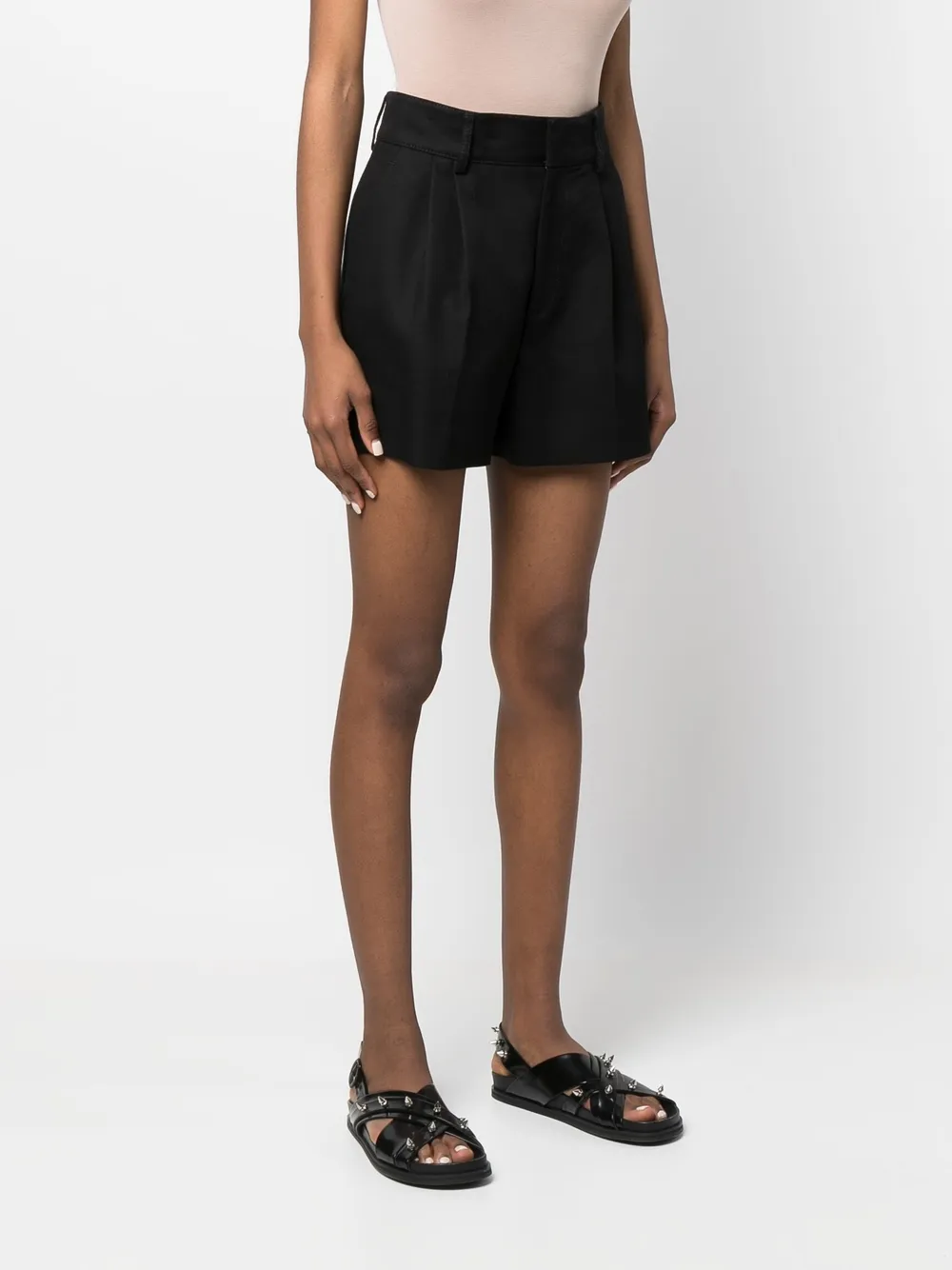  Red Valentino Hoch Sitzende Shorts   Schwarz 