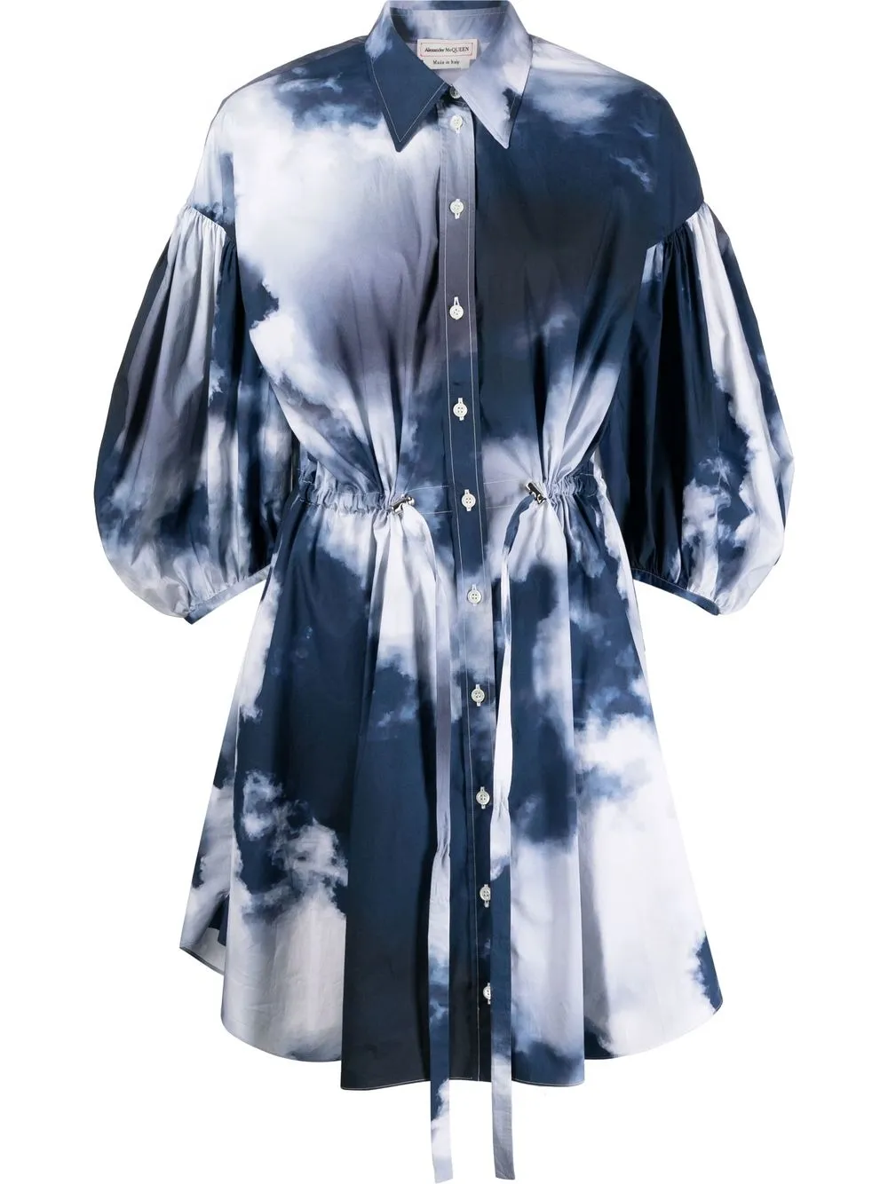 

Alexander McQueen vestido camisero con efecto lavado - Azul