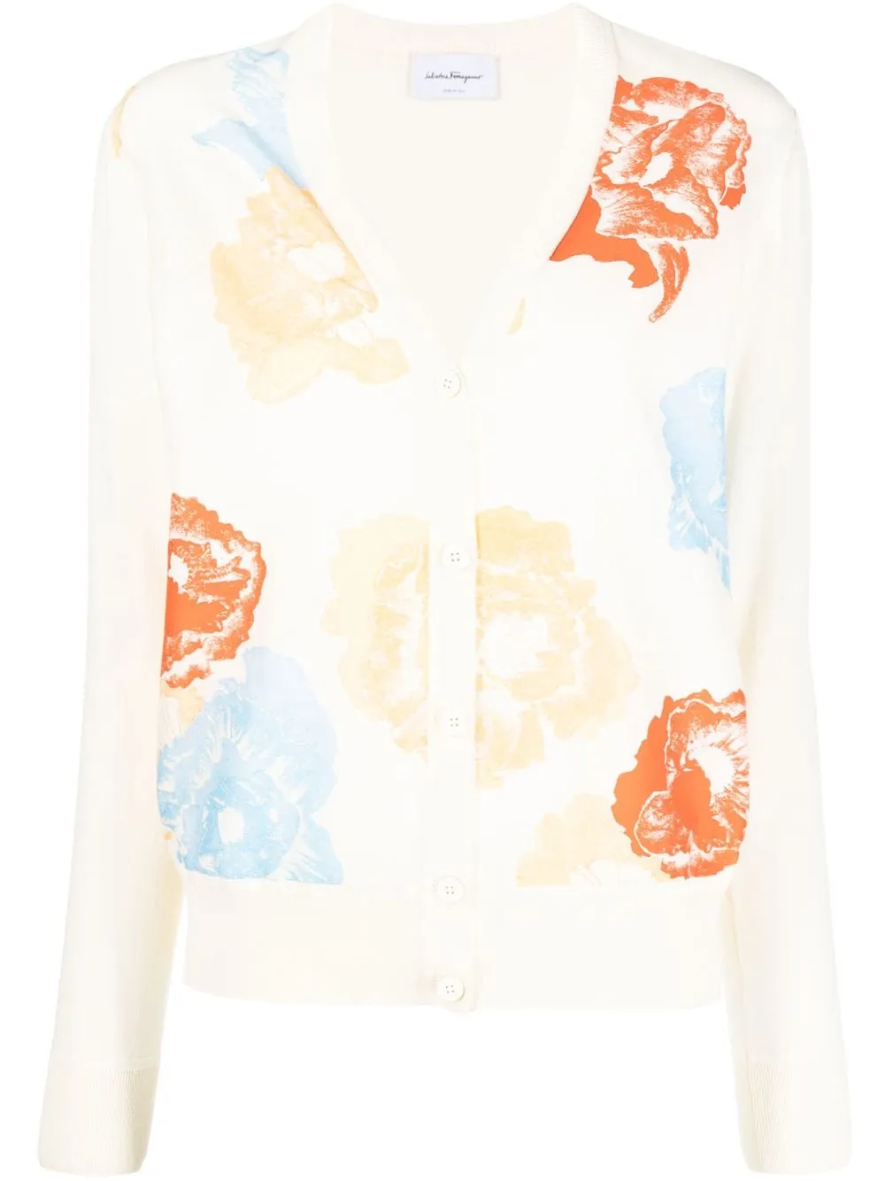 

Salvatore Ferragamo silk-inserts cardigan - Neutrals