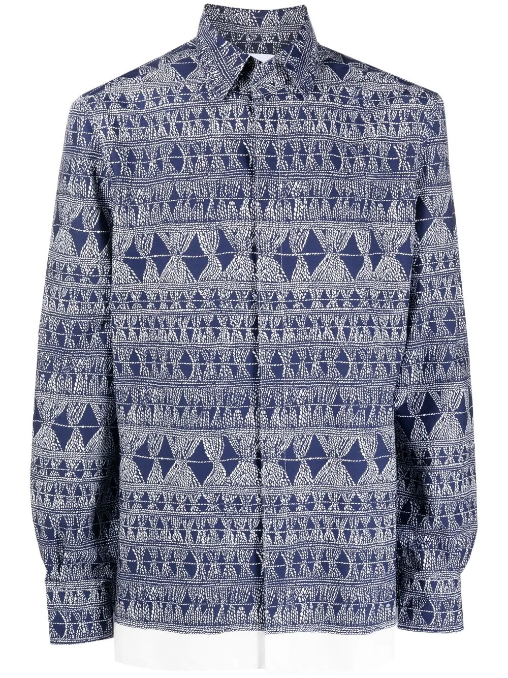 

Salvatore Ferragamo camisa con estampado Cordage - Azul