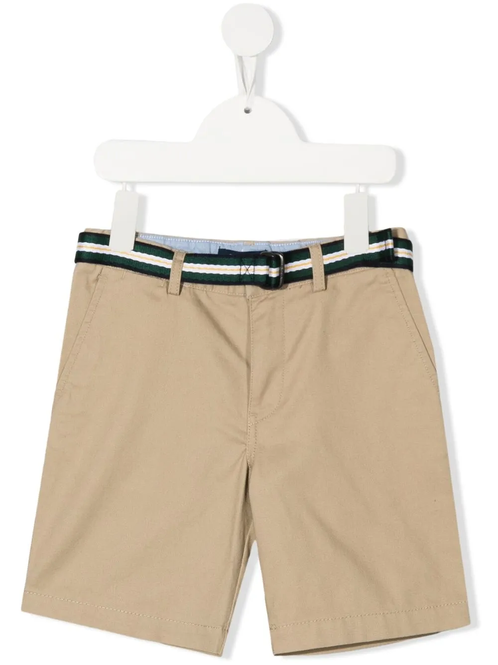 Polo Ralph Lauren Child Shorts In Beige Stretch Chino With Belt In Neutrals