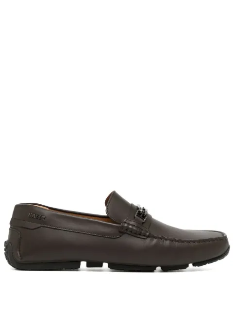 Bally mocasines con placa del logo doble B 