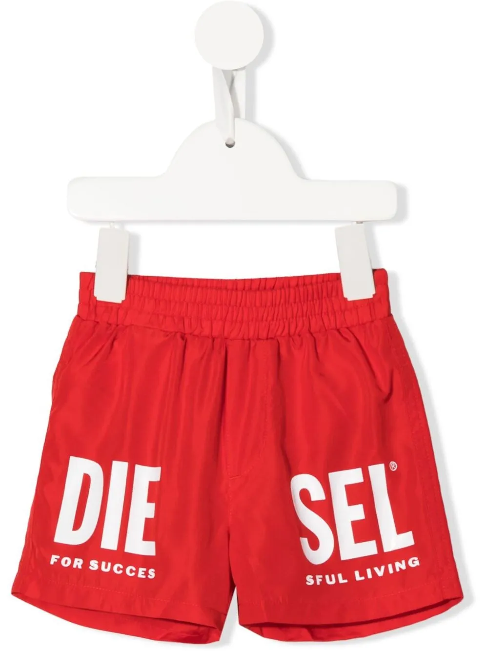 

Diesel Kids shorts de playa con logo estampado - Rojo