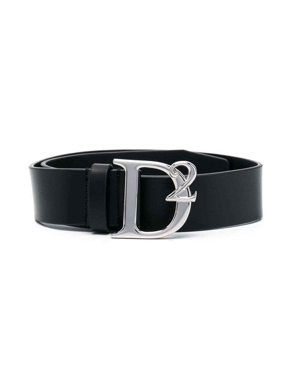 

Dsquared2 Kids logo-buckle leather belt - Black