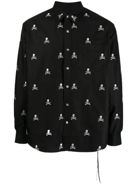 Mastermind World camisa con calaveras bordadas