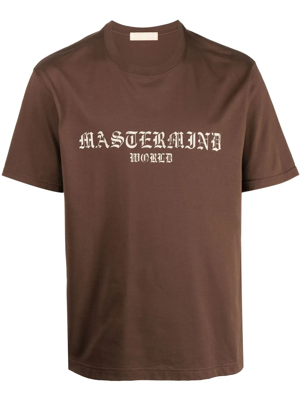 

Mastermind World logo-print T-shirt - Brown