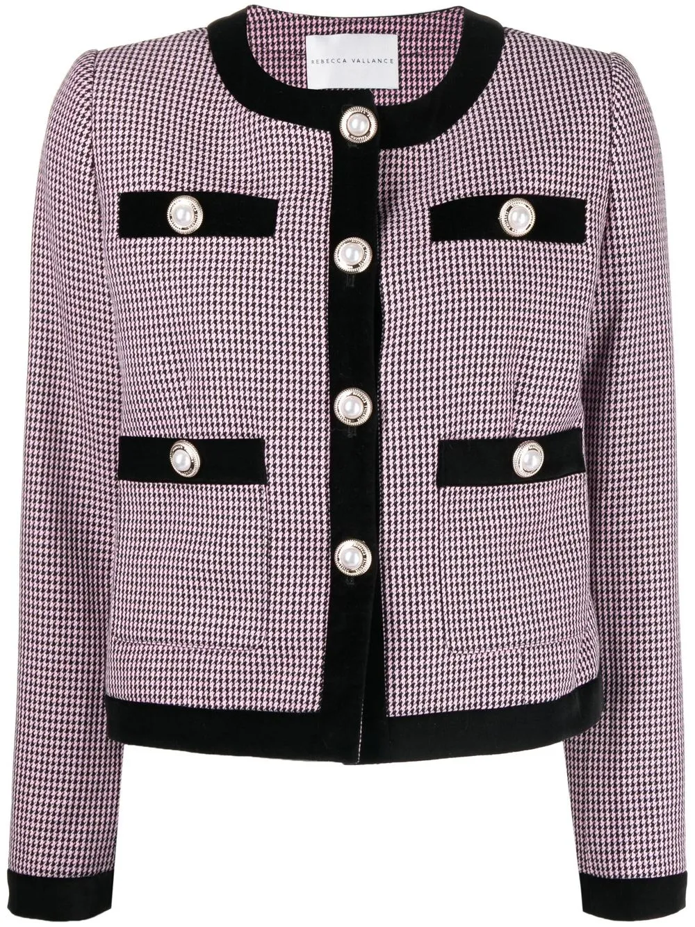 

Rebecca Vallance Basinger houndstooth-check tweed jacket - Multicolour