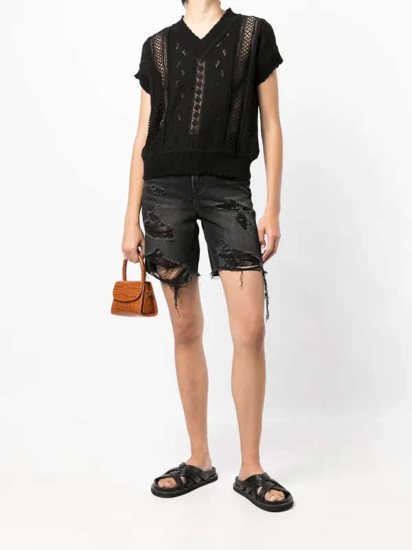 Goen.J Vネックニットトップ | ブラック | FARFETCH JP