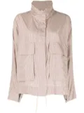 Goen.J geometric print windbreaker jacket - Neutrals
