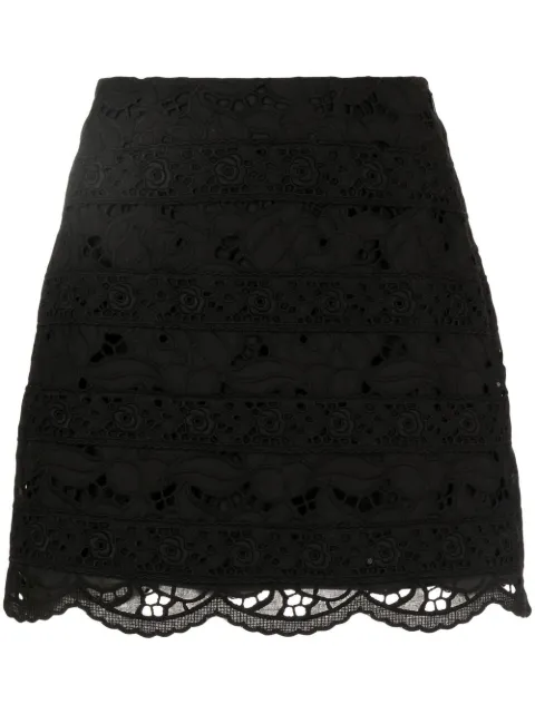 Goen.J lace detail A-line skirt