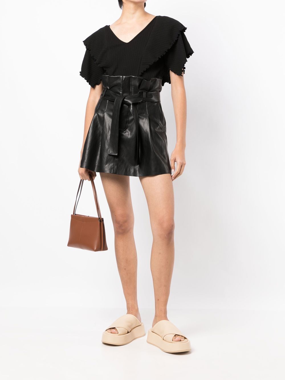 Shop Goen J Pleated Mini Skirt In Black