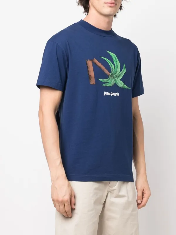 Palm Angels Broken Palm Tree Print T 