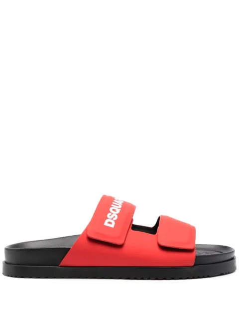 logo-print touch-strap sandals