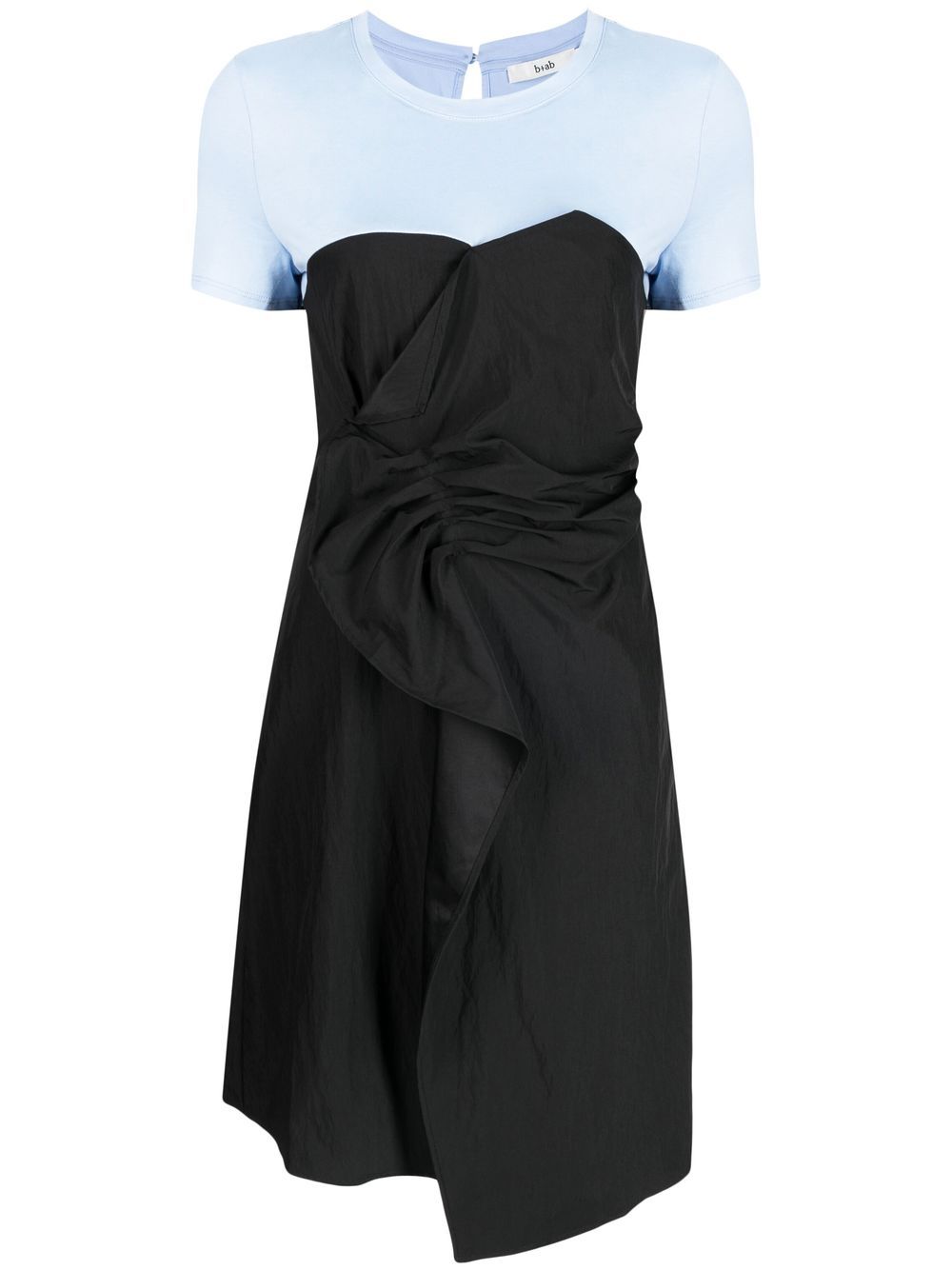 b+ab layered ruffle-detail T-shirt dress - Black