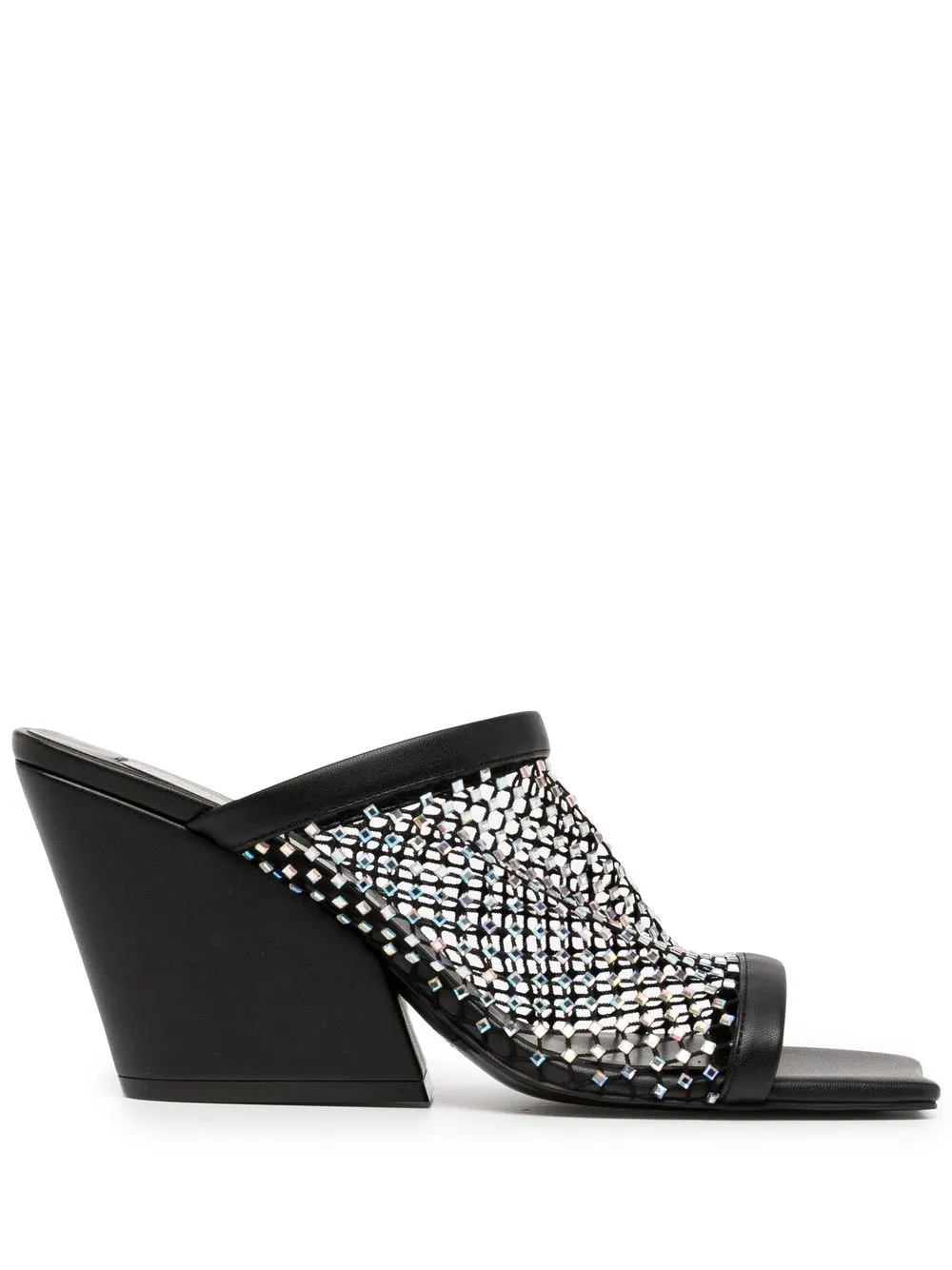 

Stella McCartney sandalias con detalles de puntera cuadrada - Negro