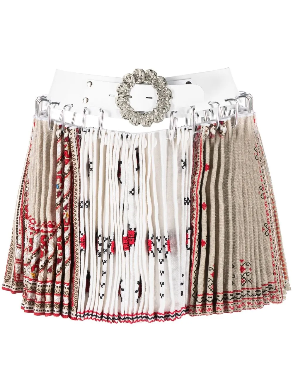 Chopova Lowena Pleated belted-waist Skirt - Farfetch