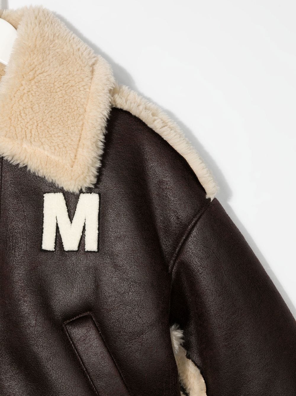 MM6 Maison Margiela Kids シアリングトリム レザージャケット - Farfetch