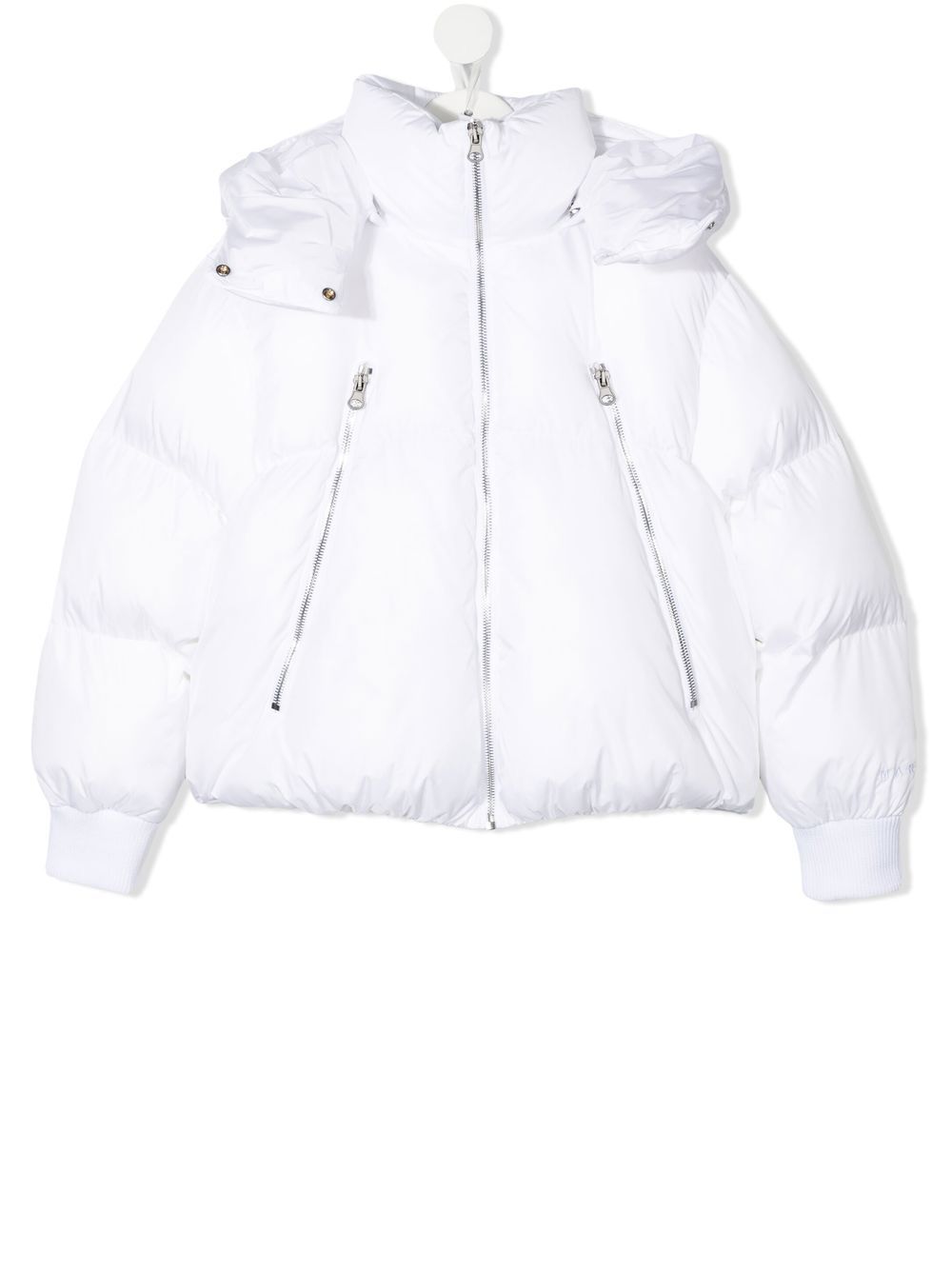 

MM6 Maison Margiela Kids hooded puffer jacket - White