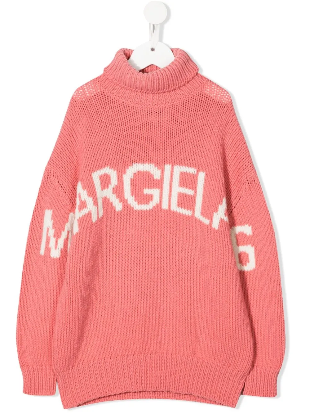 

MM6 Maison Margiela Kids suéter con cuello vuelto tejido en intarsia - Rosado