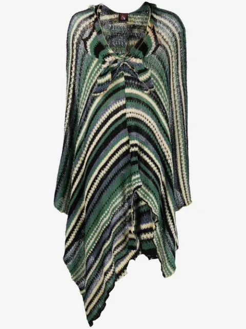 VITELLI butterfly knit longline poncho
