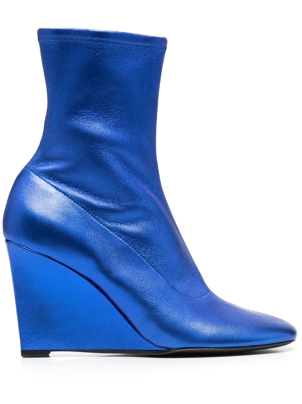 

Nina Ricci botas metalizadas con cuña - Azul