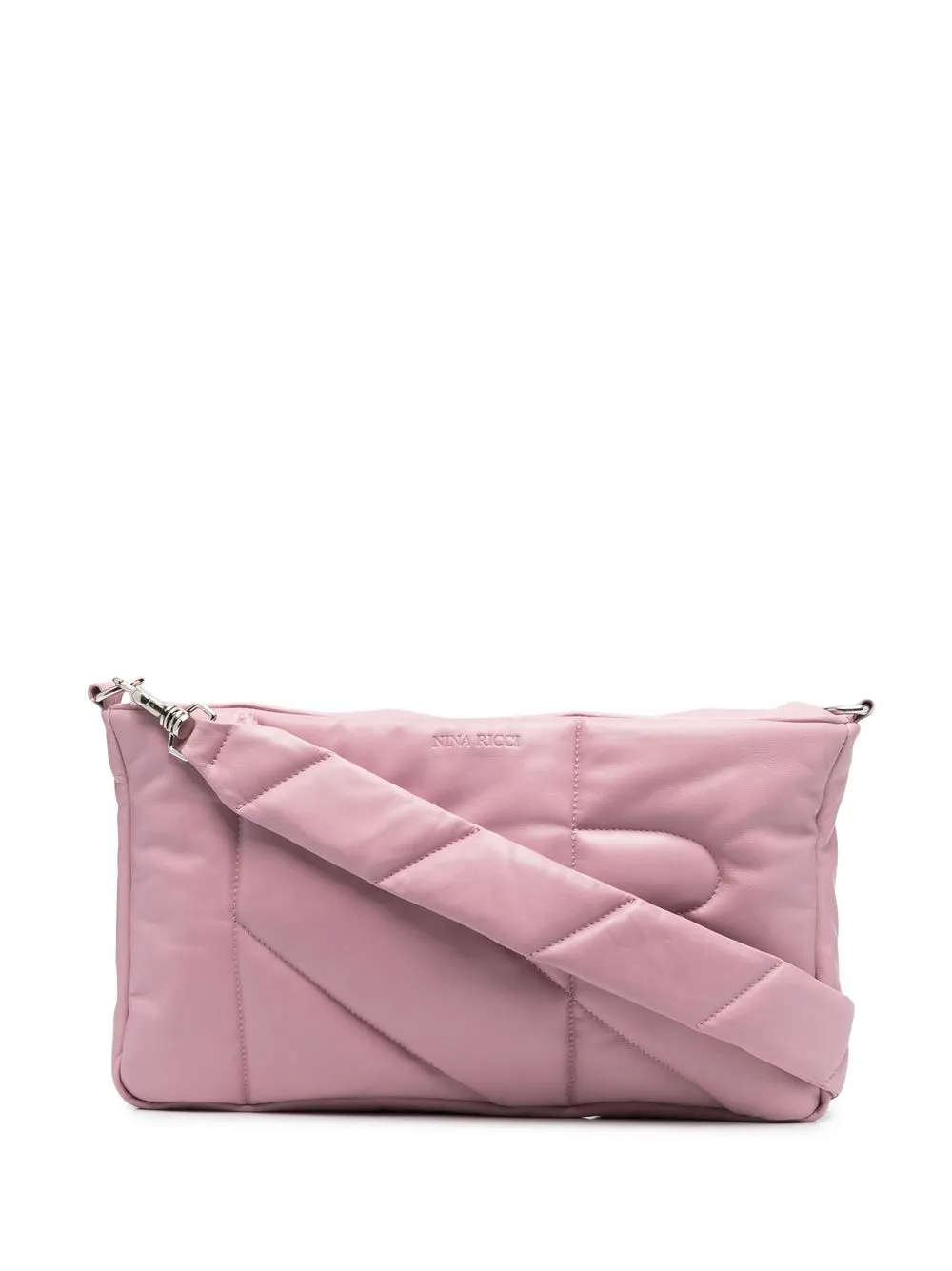 

Nina Ricci quilted embossed-logo detail shoulder bag - Pink