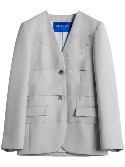 Nina Ricci - contrast panel tailored blazer