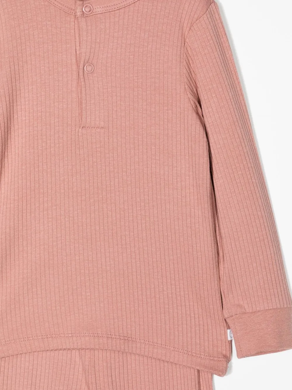 Mori Babies' Ribbed Knit Pajama Set In Pink