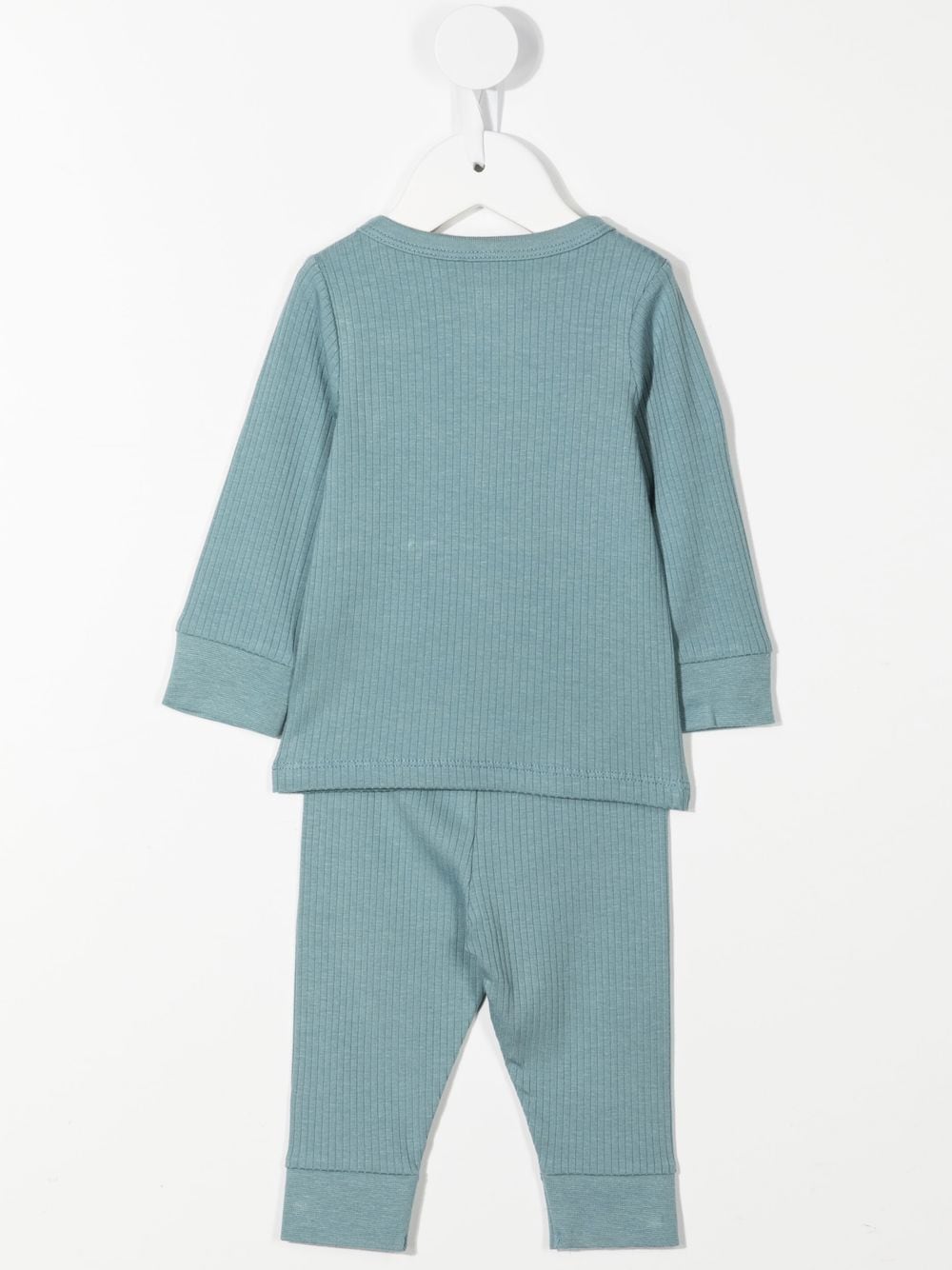 Shop Mori Ribbed Knit Pajamas In Blue