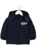 Diesel Kids logo-patch puffer jacket - Blue