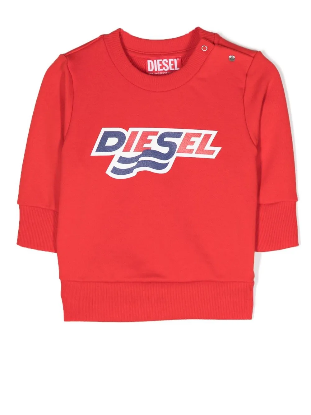 

Diesel Kids sudadera con logo estampado - Rojo