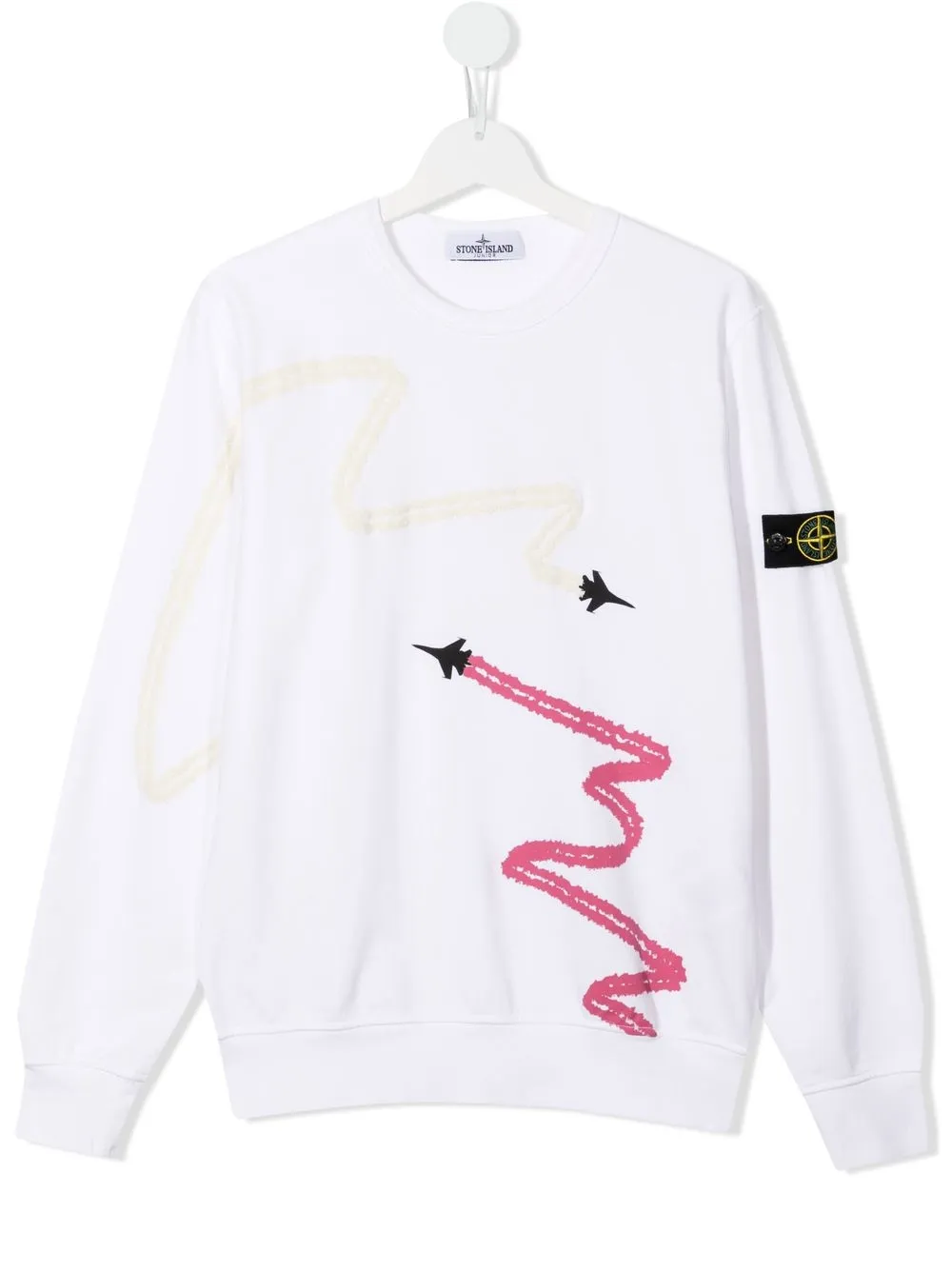 

Stone Island Junior suéter con avión estampado - Blanco