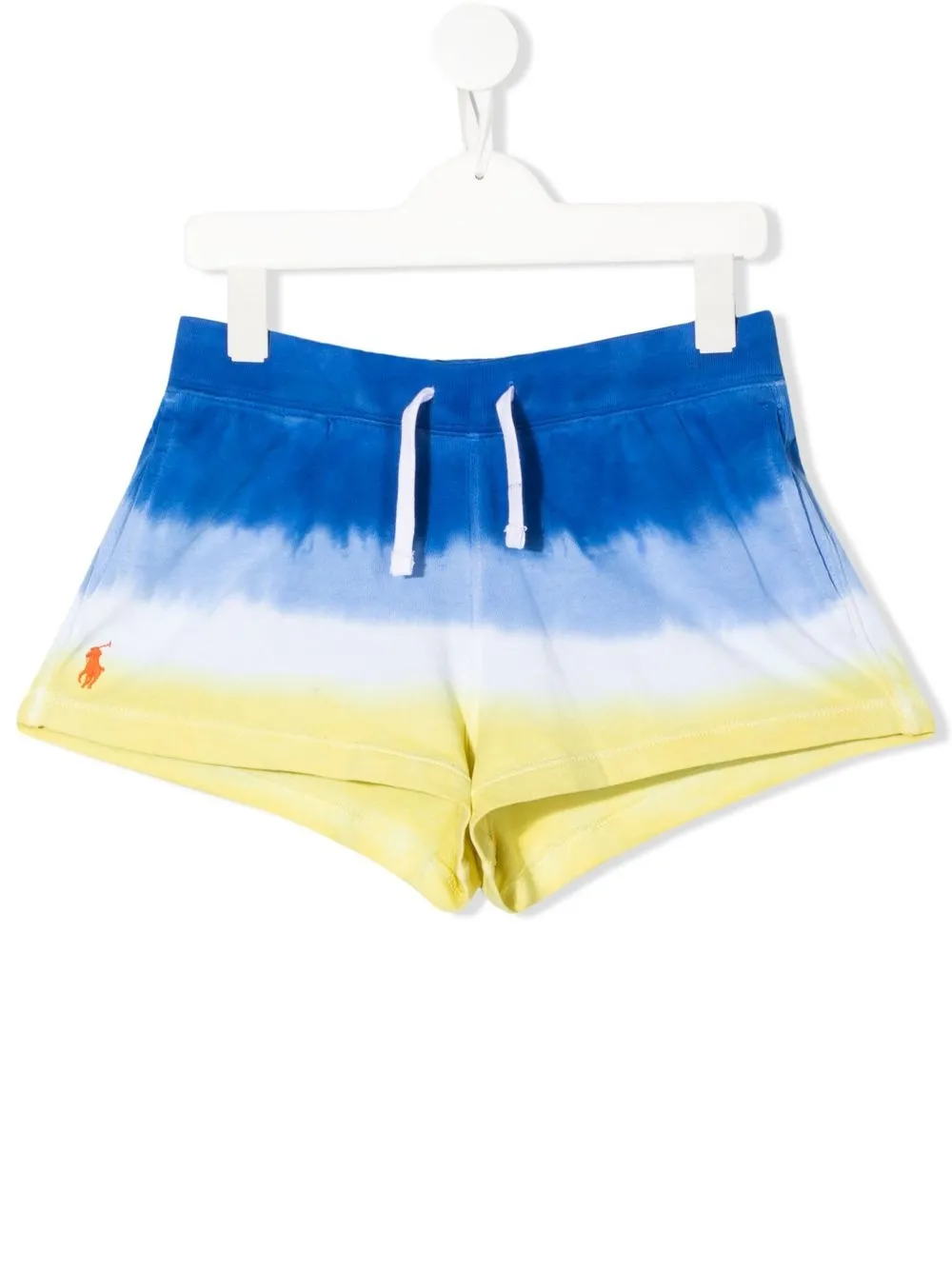 Ralph Lauren Kids' Polo Pony Watercolour-print Shorts In Blue