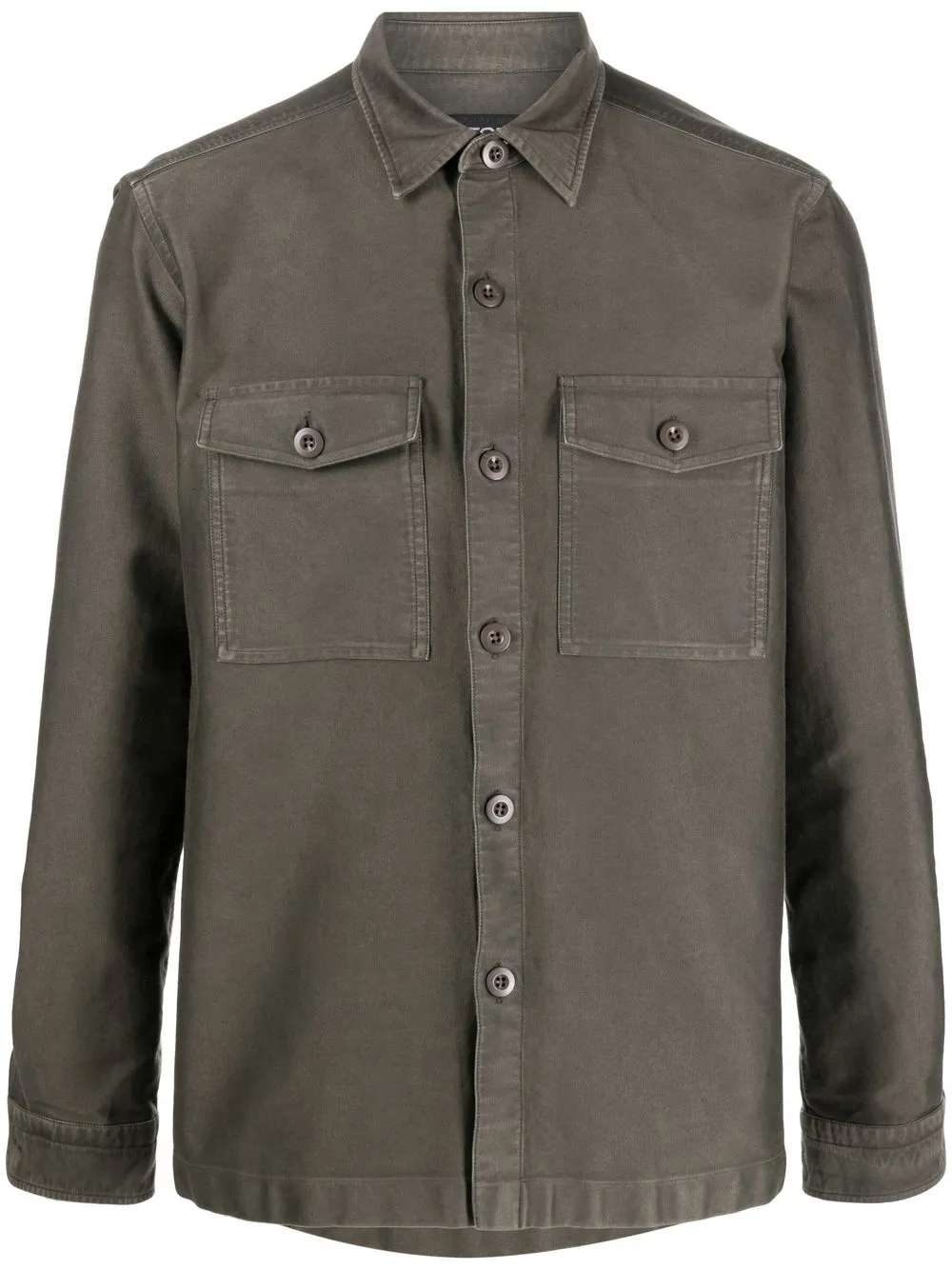 

TOM FORD buttoned-up cotton shirt - Green