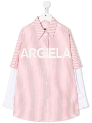 MM6 Maison Margiela Kids ストライプ シャツ - Farfetch