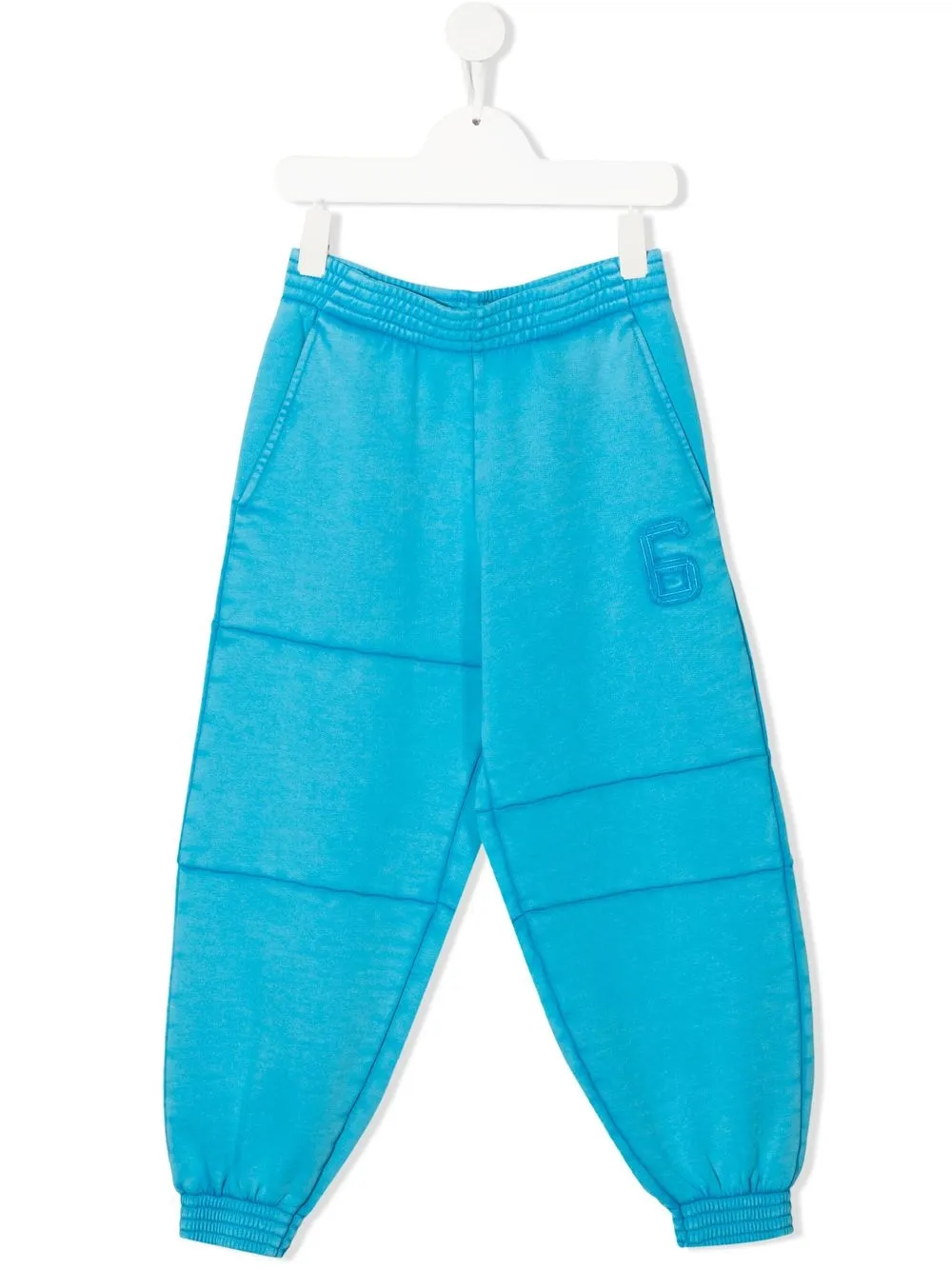 

MM6 Maison Margiela Kids pants con parche del logo - Azul