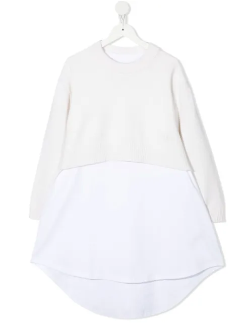 MM6 Maison Margiela Kids vestido tejido de manga larga