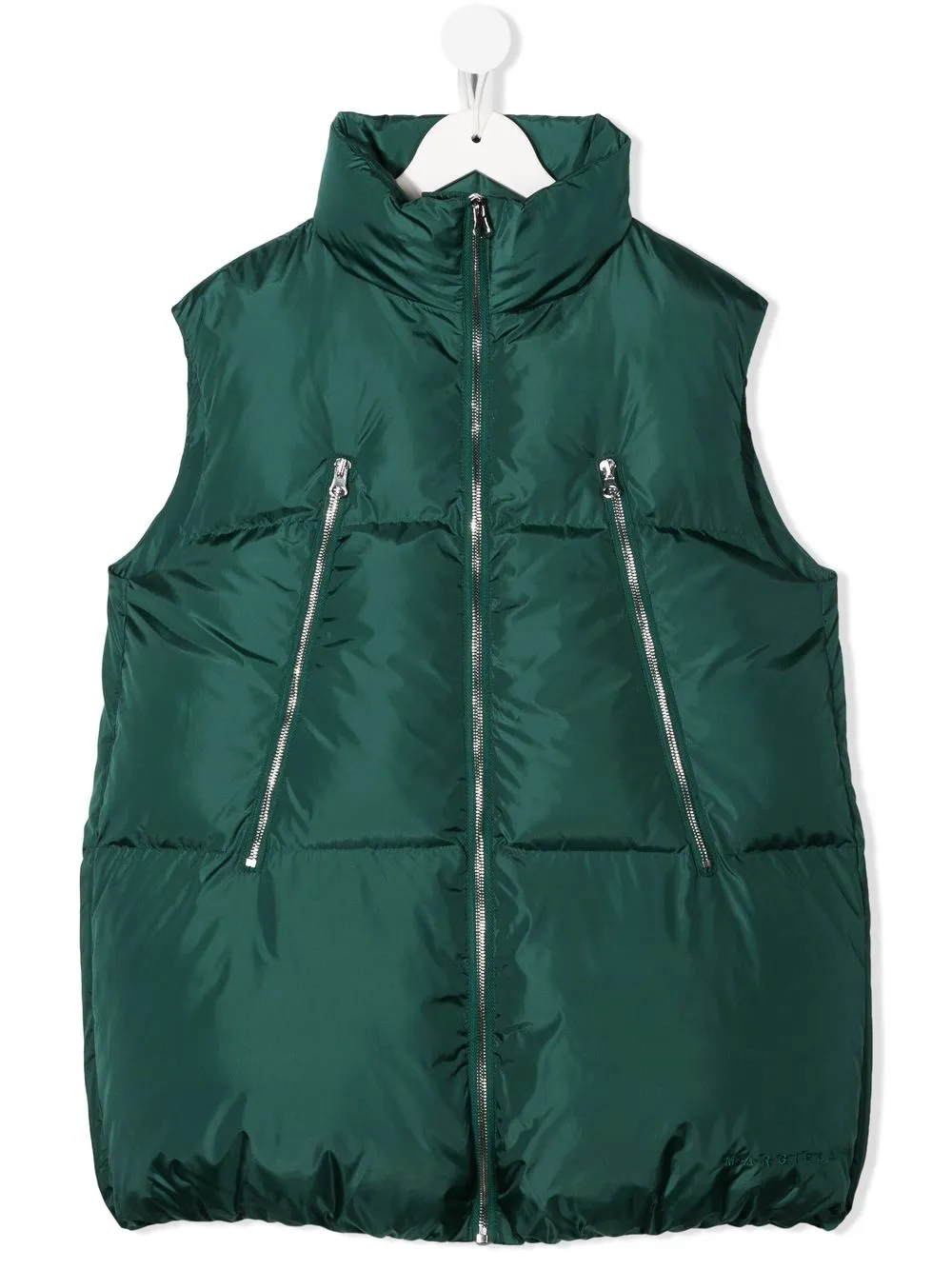

MM6 Maison Margiela Kids chaleco capitonado con cuello de tortuga - Verde
