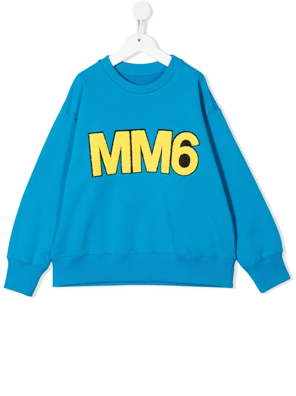 

MM6 Maison Margiela Kids sudadera con logo estampado - Azul