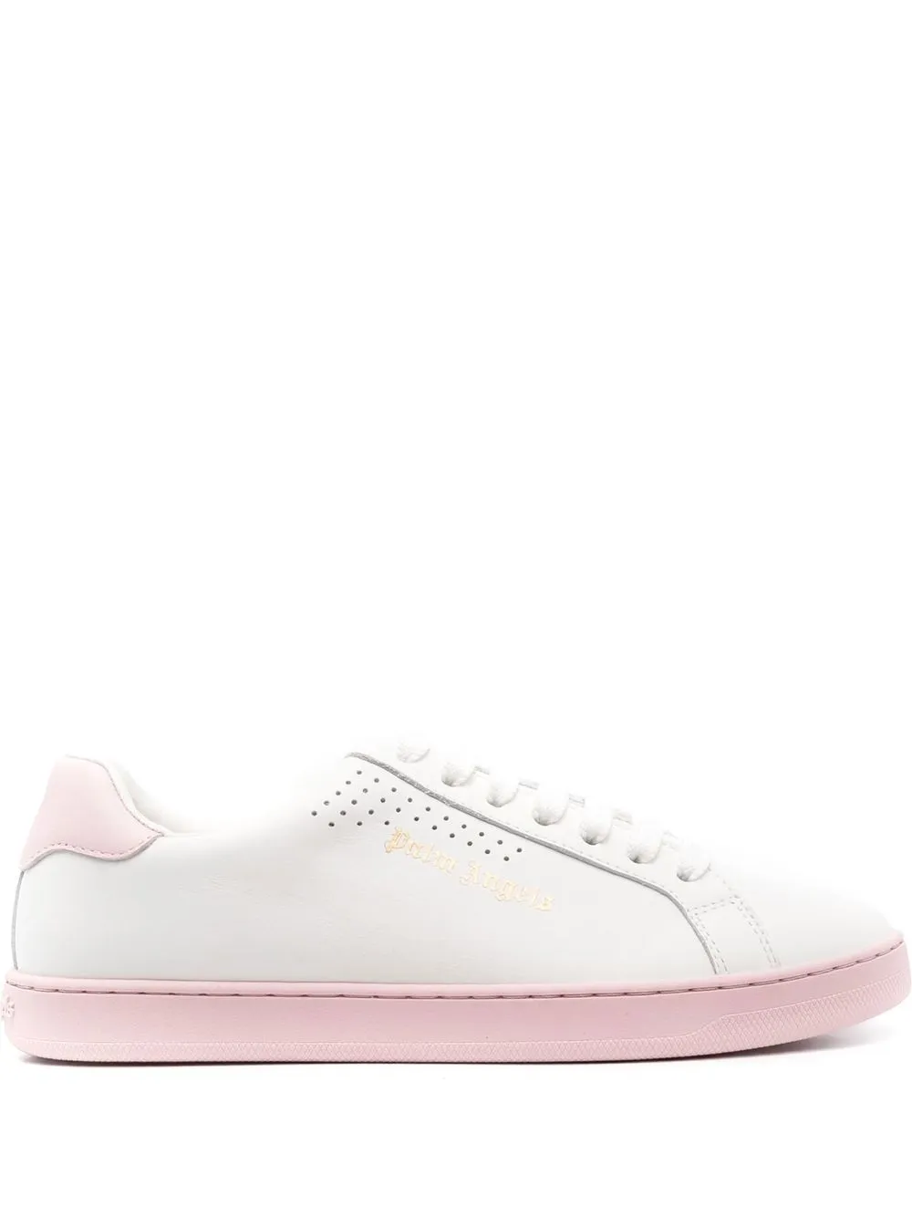 perforated detail lace-up sneakers