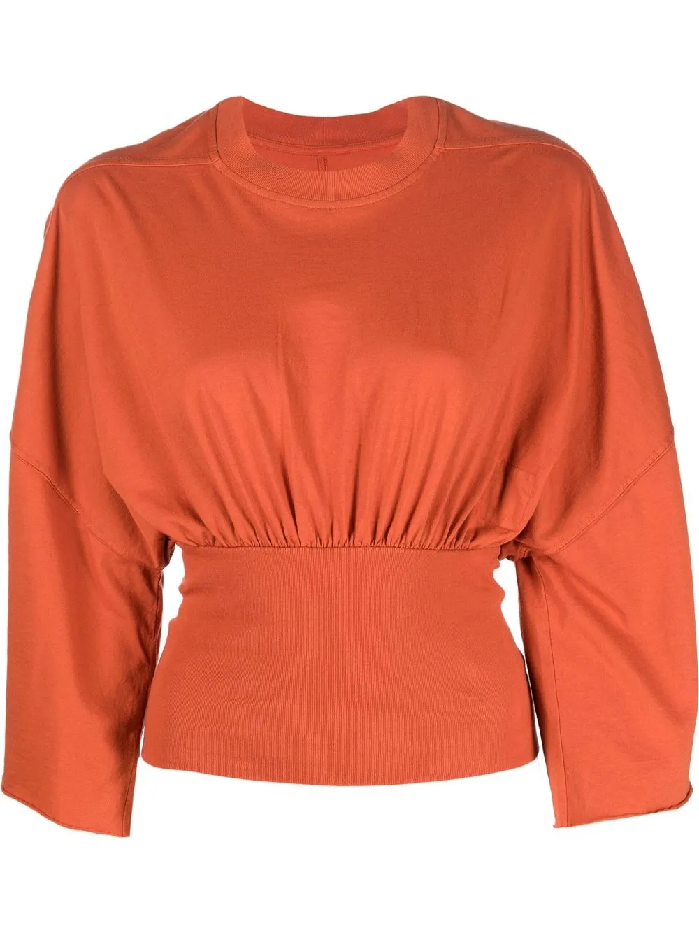 

Rick Owens DRKSHDW wide-sleeve draped top - Orange