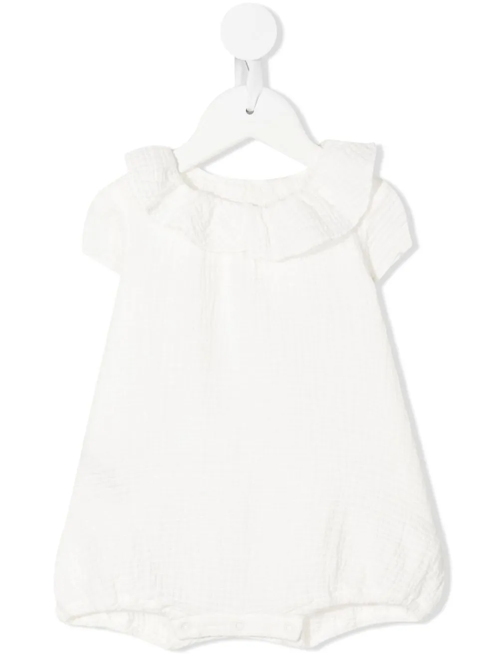 

TEDDY & MINOU jumpsuit corto con cuello con volantes - Blanco