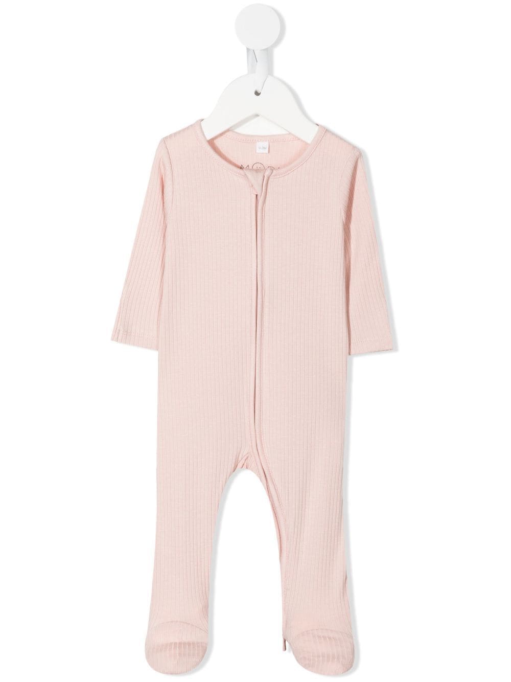 Mori Babies' Ribbed Knit Romper In Pink