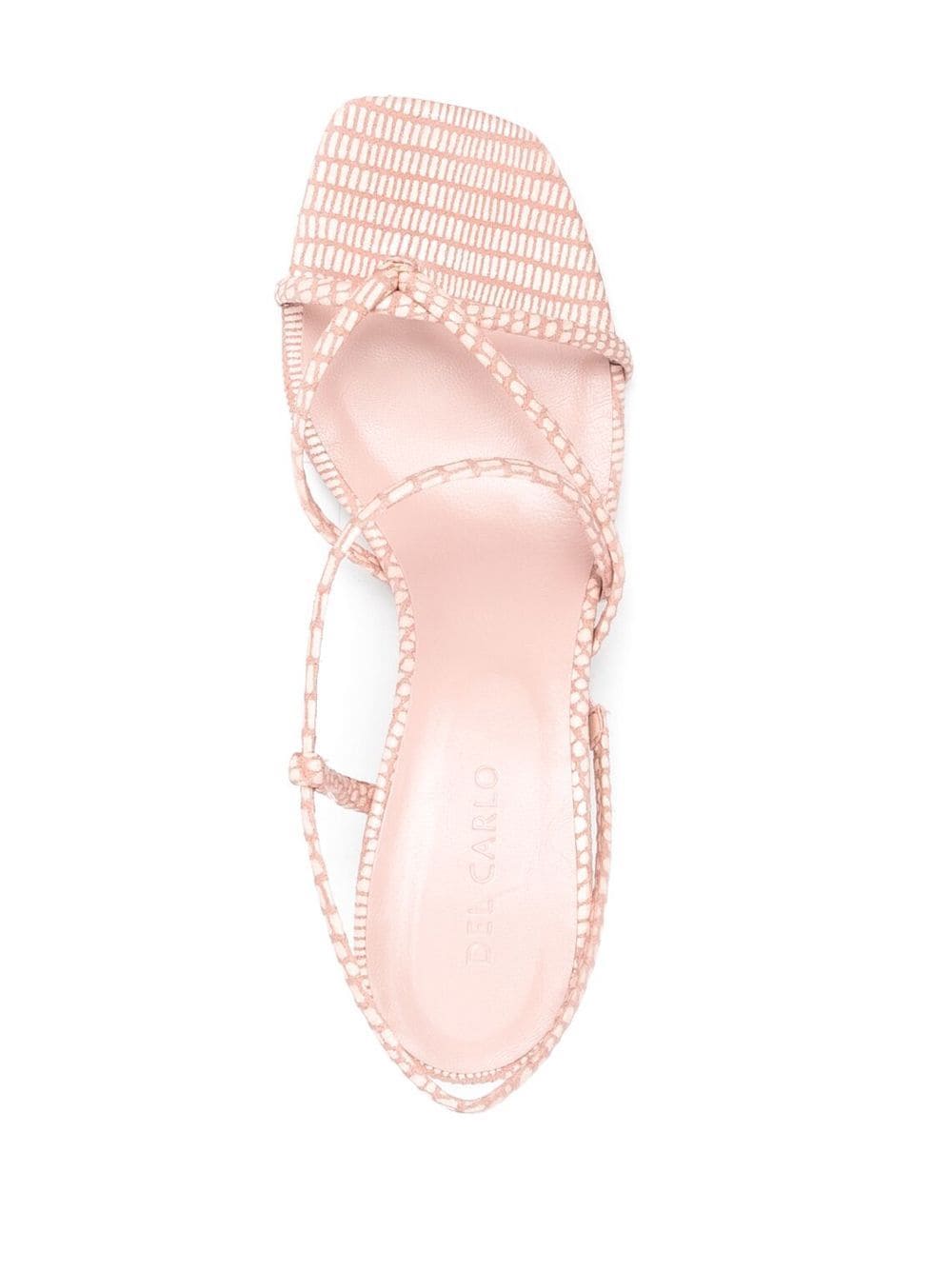 Shop Del Carlo Strappy 60mm Heel Sandals In Pink