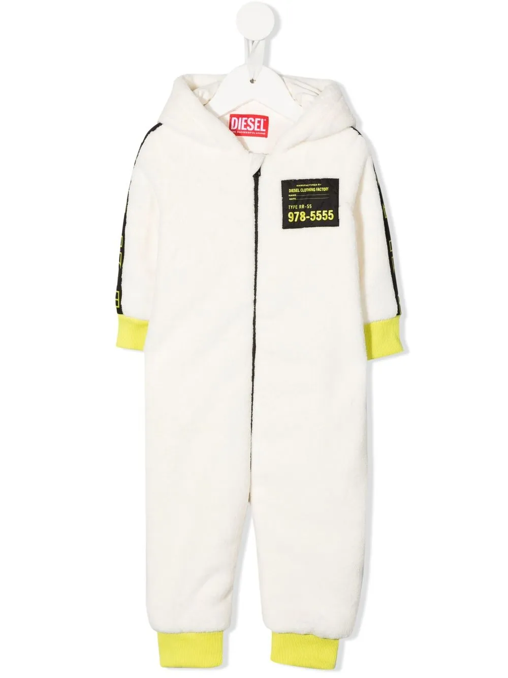 

Diesel Kids abrigo con parche del logo - Blanco