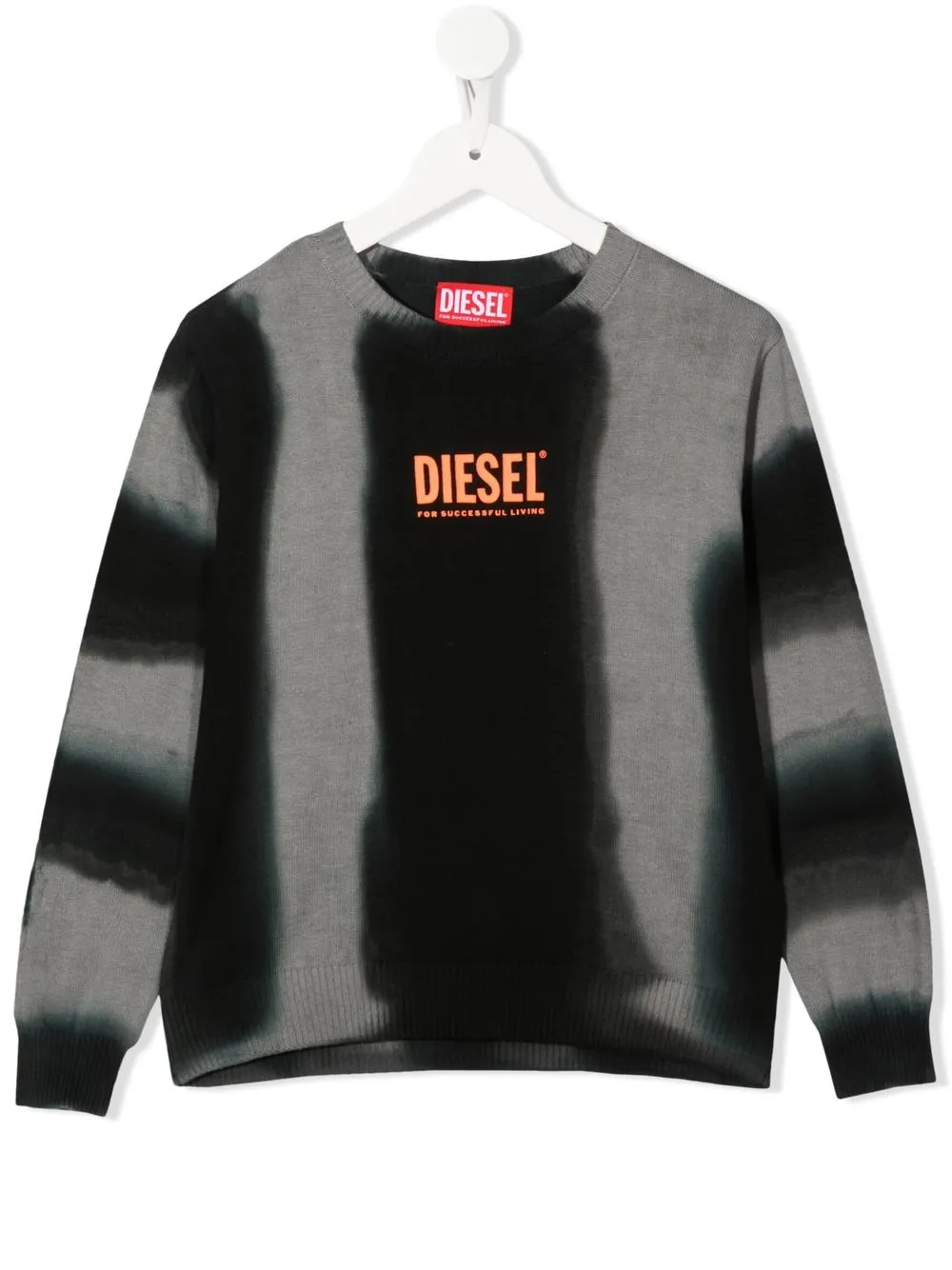 

Diesel Kids sudadera con motivo tie-dye - Negro