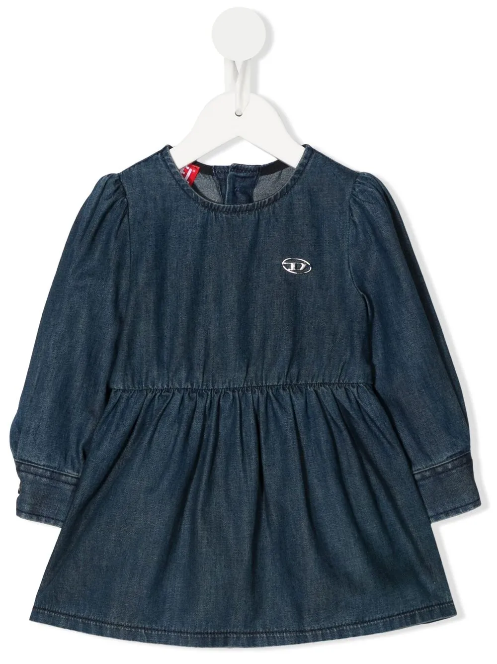 

Diesel Kids logo embroidered denim dress - Blue