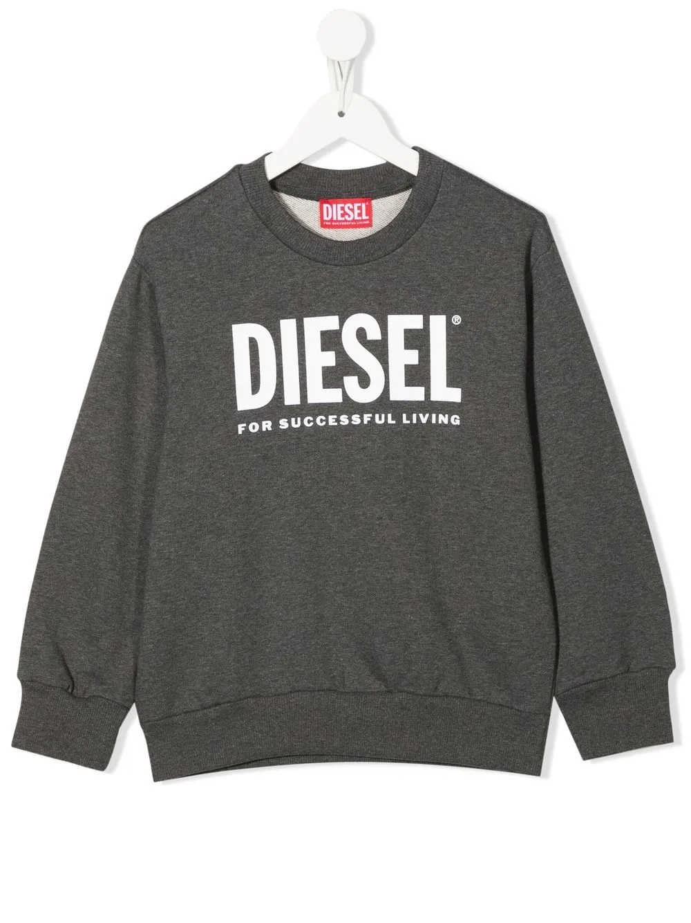 

Diesel Kids sudadera con logo estampado - Gris