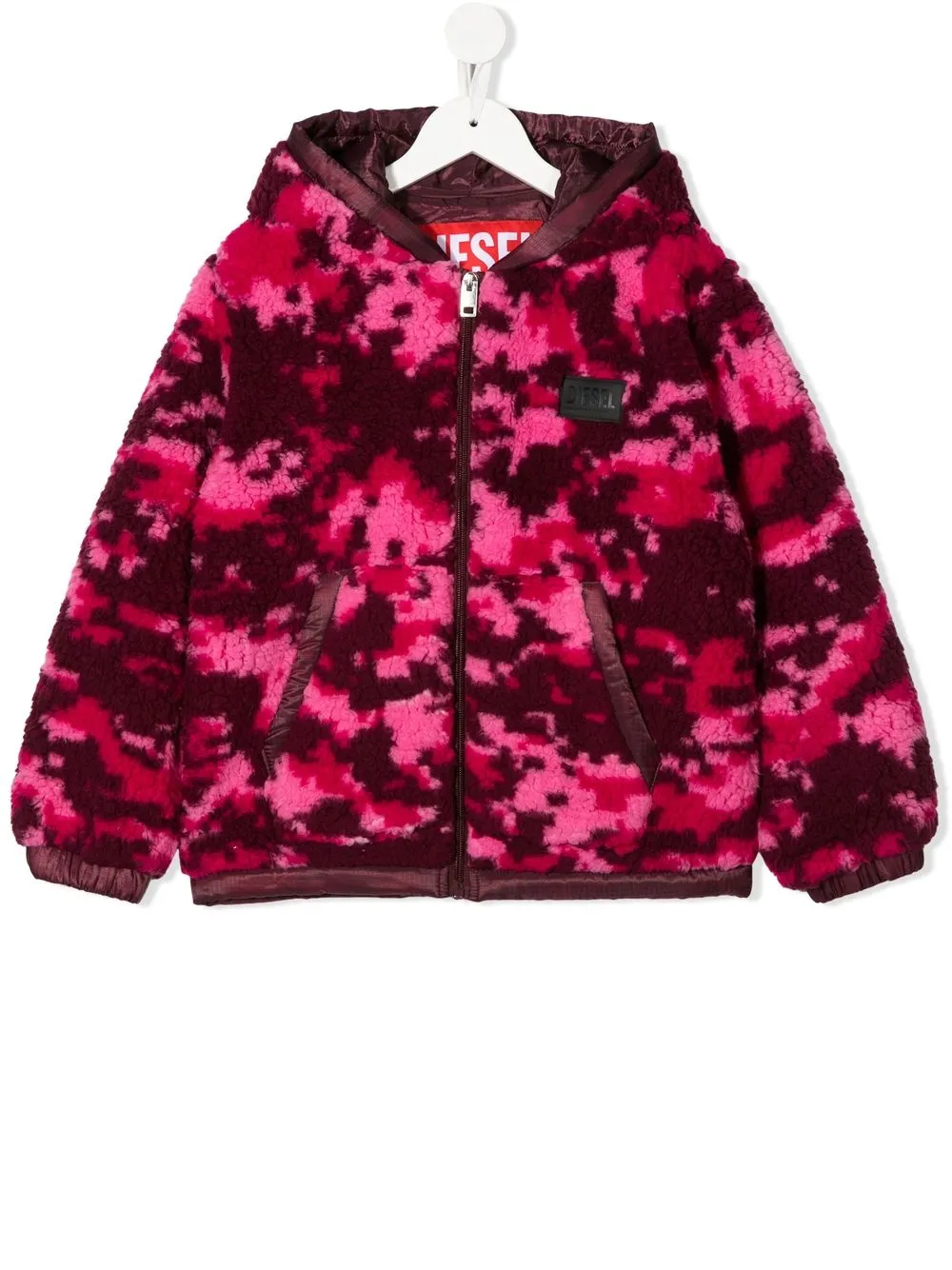 

Diesel Kids hoodie con motivo militar - Rosado